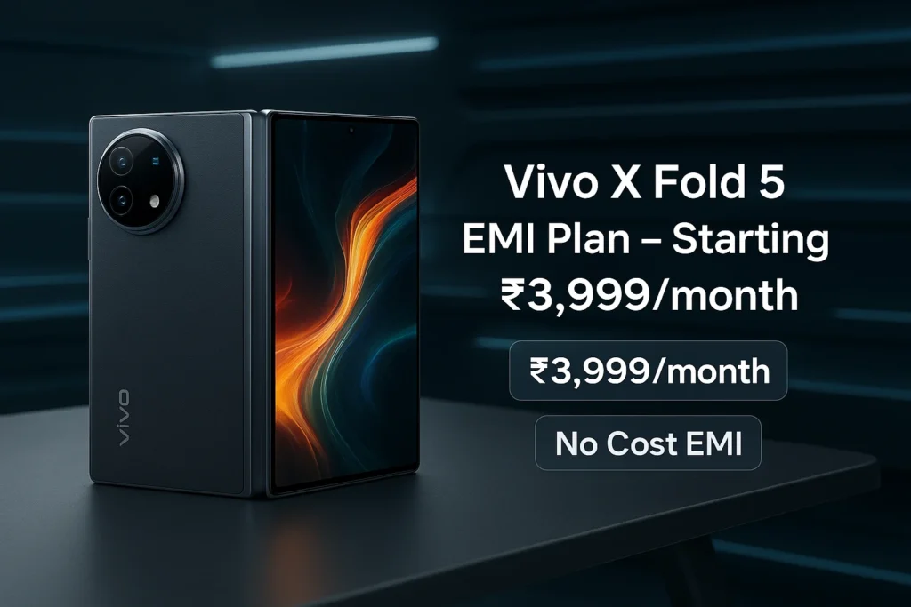 Vivo X Fold 5 का शानदार ऑफर – बिना जेब खाली किए सिर्फ ₹3,000 की EMI पर ये प्रीमियम फोल्डेबल फोन बनाएं अपना