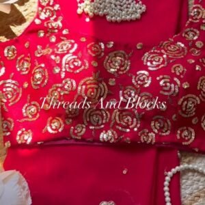Aura Crimson Embellished Kurta Set – Available in Crimson Red