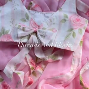Blossom Serenade Floral Organza & Chiffon Co-ord Set